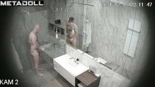 They take shower together in the morning and evening