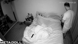 She always finishes faster than him, hidden camera