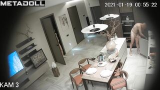 Spouses kissed and took a shower together, spy cam