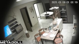 Spouses kissed and took a shower together, spy cam
