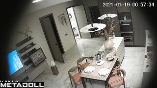 Spouses kissed and took a shower together, spy cam