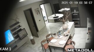 Spouses kissed and took a shower together, spy cam