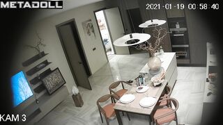 Spouses kissed and took a shower together, spy cam