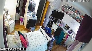 Her bedroom is no longer private (after installing a spy camera)