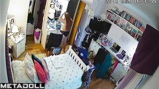 Her bedroom is no longer private (after installing a spy camera)