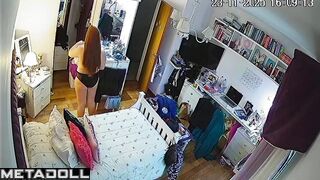 Her bedroom is no longer private (after installing a spy camera)