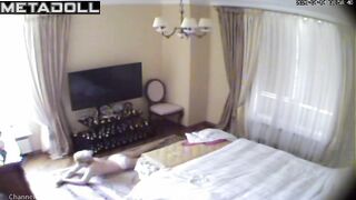 She does this exercise every morning - topless blonde