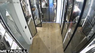 When she was not at home, someone installed a camera in the dressing room