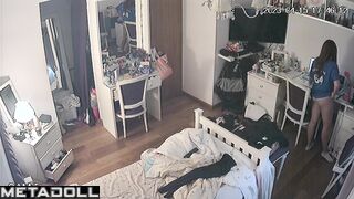 When she was not at home, someone installed a spy camera