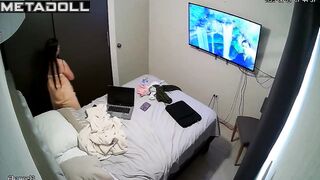 It turns out that when she was not at home, someone installed a hidden camera