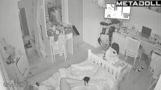 It turns out that when she was not at home, someone installed a camera