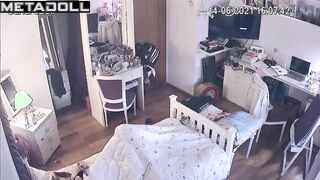 She likes to cum solo - bedroom hidden camera, look
