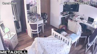 She likes to cum solo - bedroom hidden camera, look