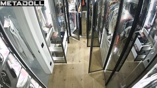 Someone decided to spy on her and installed a spy cam in the dressing room