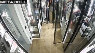 Someone decided to spy on her and installed a spy cam in the dressing room