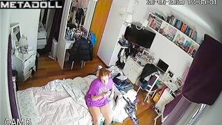 Someone decided to spy on her life and installed a spy cam