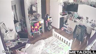 Redhead babe is addicted to watching videos on her phone
