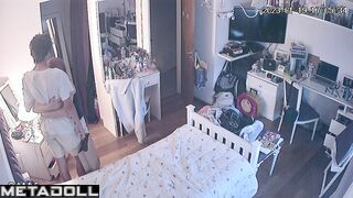 Young couple hugging so sweet right now / spy camera