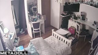 Her bedroom is under surveillance and it doesn't bother her pussy