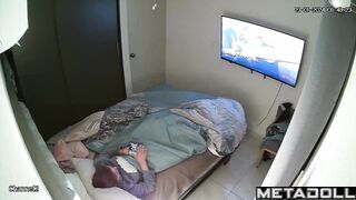 Brunette waited all day to masturbate, hidden camera