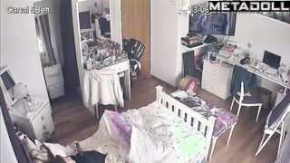 Something interesting happened in her bed (solo video)