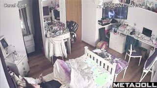 Something interesting happened in her bed (solo video)