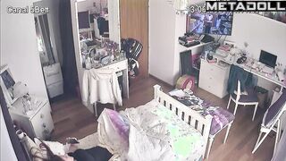 Something interesting happened in her bed (solo video)