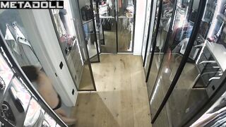 Brunette was in a hurry - dressing room hidden cam