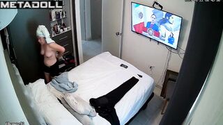 Constant surveillance takes place in her room, look