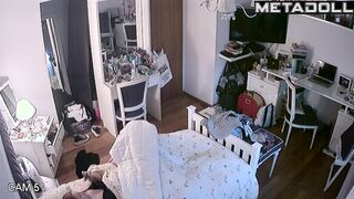 Young babe touching her clit again and can't stop