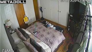 Full surveillance in the parents' bedroom, solo scene
