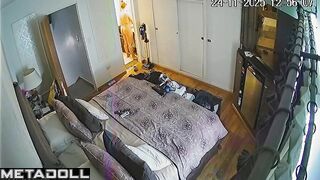 Full surveillance in the parents' bedroom, solo scene