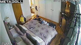 Full surveillance in the parents' bedroom, solo scene