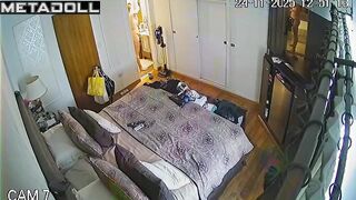 Full surveillance in the parents' bedroom, solo scene