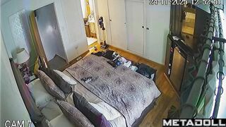 Full surveillance in the parents' bedroom, solo scene