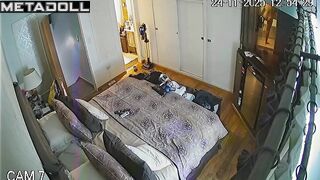 Full surveillance in the parents' bedroom, solo scene