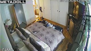 Full surveillance in the parents' bedroom, solo scene