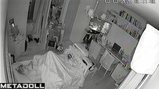 Mother almost caught her night masturbation, look