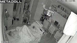 Mother almost caught her night masturbation, look