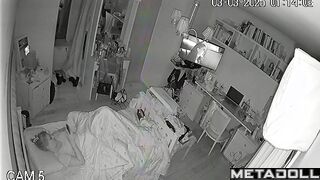 Mother almost caught her night masturbation, look