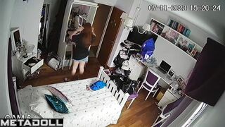Her cozy bedroom is constantly monitored (solo video)