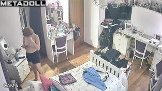 Unfortunately, her small tits are under constant spy observation