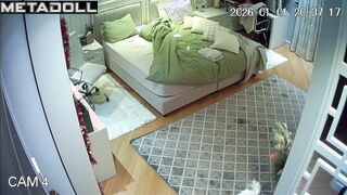 Yes, unfortunately, her naked routine is under constant surveillance