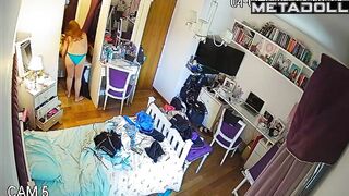 Unfortunately, her bikini try-ons are under constant surveillance