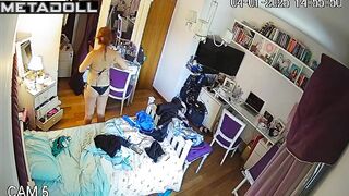 Unfortunately, her bikini try-ons are under constant surveillance