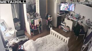 Redhead babe is going to watch dirty porn with boobs licking