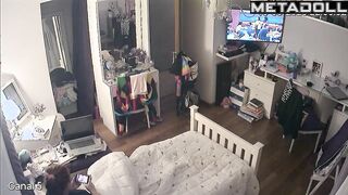 Redhead babe is going to watch dirty porn with boobs licking