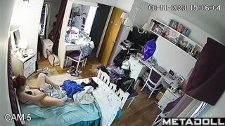 Babe likes to caress her clit and look at herself in the mirror