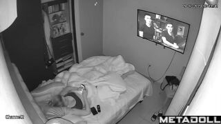When her husband left her, babe started masturbating