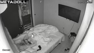 When her husband left her, babe started masturbating